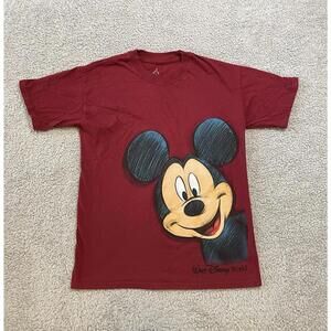 Vintage Disneyland Red Mickey Mouse Graphic T-Shirt youth Size Large